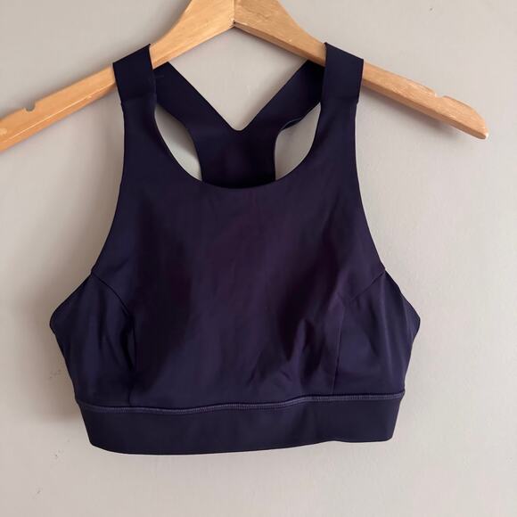 Lululemon Fast & Free Bra Dark Purple Sports Bra Workout Size 6 W2AG9S - Picture 1 of 3